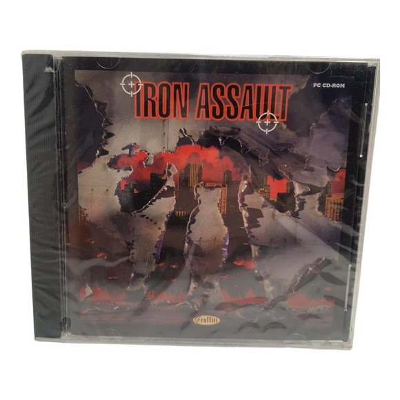 Sealed PC IBM Iron Assault CD-ROM MS-DOS Vtg Computer Mech-Sim Game 1995 Virgin - Picture 2 of 6